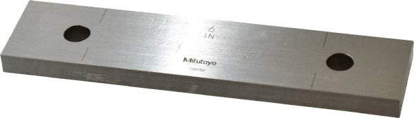 Mitutoyo - 6" Rectangular Steel Gage Block - Accuracy Grade 0, Includes Certificate of Inspection - Apex Tool & Supply