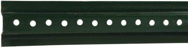 NMC - 8' High, Traffic Sign Post - Steel, 3/8" Hole Diam, Green - Apex Tool & Supply