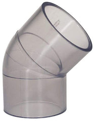 Made in USA - 1-1/2" PVC Plastic Pipe Fitting - Schedule 40, Slip x Slip End Connections - Apex Tool & Supply