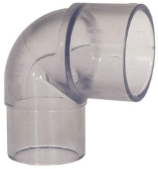 Made in USA - 1-1/2" PVC Plastic Pipe Fitting - Schedule 40, Spig x Soc End Connections - Apex Tool & Supply