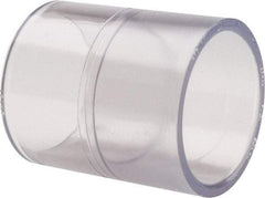Made in USA - 1-1/4" PVC Plastic Pipe Coupling - Schedule 40, Slip x Slip End Connections - Apex Tool & Supply