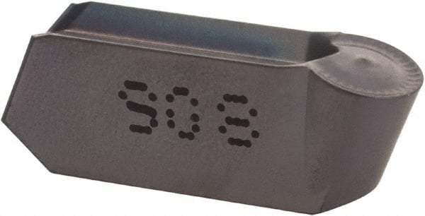 Iscar - 525GIMY F Grade IC908, 5mm Cutting Width Carbide Grooving Insert - 2.5mm Max Depth of Cut, Neutral, 2.5mm Corner Radius, TiAlN Finish - Apex Tool & Supply
