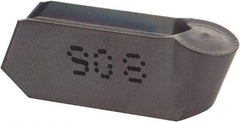 Iscar - 525GIMY F Grade IC908, 5mm Cutting Width Carbide Grooving Insert - 2.5mm Max Depth of Cut, Neutral, 2.5mm Corner Radius, TiAlN Finish - Apex Tool & Supply