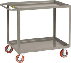 Little Giant - 2,000 Lb Capacity, 24" Wide x 54" Long x 36" High Shelf Cart - 2 Shelf, Steel, 2 Rigid/2 Swivel Casters - Apex Tool & Supply