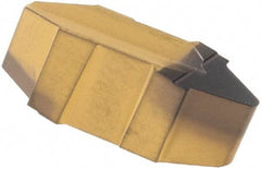 Iscar - 4356GPV Grade IC5010, 4.03mm Cutting Width Carbide Grooving Insert - 3.42mm Max Depth of Cut, Neutral, 0.3mm Corner Radius, TiCN/Al2O3/TiN Finish - Apex Tool & Supply