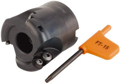 Kennametal - 50.8mm Cut Diam, 6mm Max Depth, 3/4" Arbor Hole, 3 Inserts, RD.. 12T3... Insert Style, Indexable Copy Face Mill - KDM200 Cutter Style, 50.04mm High, Series KDM - Apex Tool & Supply
