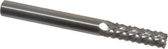 Accupro - 1/4" Diam, 3/4" LOC, Burr End, Solid Carbide Diamond Pattern Router Bit - Right Hand Cut, 2-1/2" OAL, 1/4" Shank Diam, Use on Fiberglass - Apex Tool & Supply