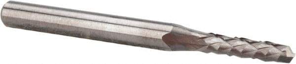 Accupro - 3/32" Diam, 3/8" LOC, Drill Point End, Solid Carbide Diamond Pattern Router Bit - Right Hand Cut, 1-1/2" OAL, 1/8" Shank Diam, Use on Fiberglass - Apex Tool & Supply