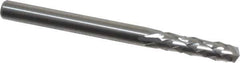 Accupro - 1/8" Diam, 1/2" LOC, Drill Point End, Solid Carbide Diamond Pattern Router Bit - Right Hand Cut, 1-1/2" OAL, 1/8" Shank Diam, Use on Fiberglass - Apex Tool & Supply