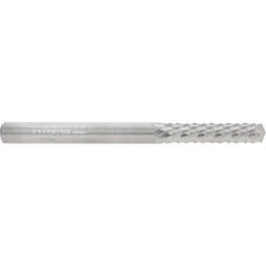 Accupro - 1/4" Diam, 1" LOC, Drill Point End, Solid Carbide Diamond Pattern Router Bit - Right Hand Cut, 3" OAL, 1/4" Shank Diam, Use on Fiberglass - Apex Tool & Supply