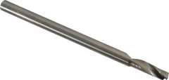 Accupro - 6mm Cutting Diam x 20mm Length of Cut, 1 Flute, Upcut Spiral Router Bit - Uncoated, Right Hand Cut, Solid Carbide, 64mm OAL x 6mm Shank Diam, Single Edge, 22° Helix Angle - Apex Tool & Supply
