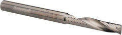 Accupro - 1/4" Cutting Diam x 1-1/4" Length of Cut, 1 Flute, Upcut Spiral Router Bit - Uncoated, Right Hand Cut, Solid Carbide, 3" OAL x 1/4" Shank Diam, Single Edge, 22° Helix Angle - Apex Tool & Supply