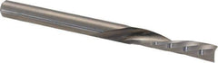 Accupro - 1/8" Cutting Diam x 1/2" Length of Cut, 1 Flute, Downcut Spiral Router Bit - Uncoated, Right Hand Cut, Solid Carbide, 1-1/2" OAL x 1/8" Shank Diam, Single Edge, 21° Helix Angle - Apex Tool & Supply