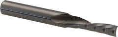 Accupro - 3/16" Cutting Diam x 5/8" Length of Cut, 1 Flute, Downcut Spiral Router Bit - Uncoated, Right Hand Cut, Solid Carbide, 2" OAL x 1/4" Shank Diam, Single Edge, 21° Helix Angle - Apex Tool & Supply