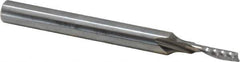 Accupro - 3mm Cutting Diam x 12mm Length of Cut, 1 Flute, Upcut Spiral Router Bit - Uncoated, Right Hand Cut, Solid Carbide, 64mm OAL x 6mm Shank Diam, Single Edge, 21° Helix Angle - Apex Tool & Supply