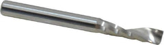 Accupro - 4mm Cutting Diam x 15mm Length of Cut, 1 Flute, Upcut Spiral Router Bit - Uncoated, Right Hand Cut, Solid Carbide, 40mm OAL x 4mm Shank Diam, Single Edge, 21° Helix Angle - Apex Tool & Supply