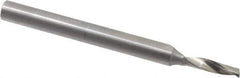 Accupro - 5mm Cutting Diam x 20mm Length of Cut, 1 Flute, Upcut Spiral Router Bit - Uncoated, Right Hand Cut, Solid Carbide, 95mm OAL x 8mm Shank Diam, Single Edge, 21° Helix Angle - Apex Tool & Supply