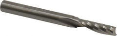 Accupro - 7/32" Cutting Diam x 3/4" Length of Cut, 1 Flute, Upcut Spiral Router Bit - Uncoated, Right Hand Cut, Solid Carbide, 2-1/2" OAL x 1/4" Shank Diam, Single Edge, 21° Helix Angle - Apex Tool & Supply