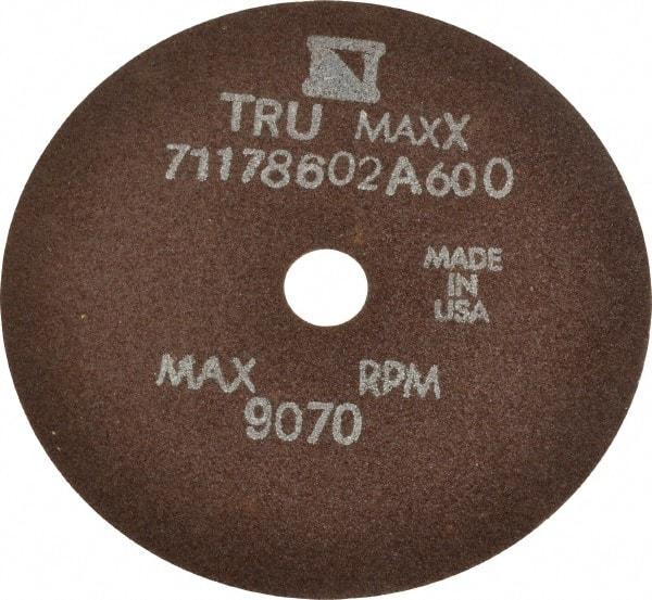Tru-Maxx - 4" 60 Grit Aluminum Oxide Cutoff Wheel - 1/32" Thick, 1/2" Arbor, 9,070 Max RPM, Use with Stationary Tools - Apex Tool & Supply