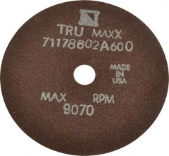 Tru-Maxx - 4" 60 Grit Aluminum Oxide Cutoff Wheel - 1/32" Thick, 1/2" Arbor, 9,070 Max RPM, Use with Stationary Tools - Apex Tool & Supply