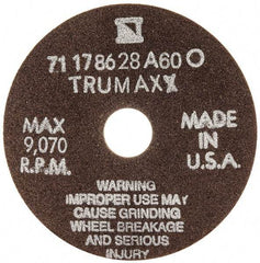 Tru-Maxx - 4" 60 Grit Aluminum Oxide Cutoff Wheel - 1/16" Thick, 3/4" Arbor, 9,070 Max RPM, Use with Stationary Tools - Apex Tool & Supply