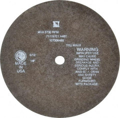 Tru-Maxx - 8" 46 Grit Aluminum Oxide Cutoff Wheel - 1/8" Thick, 5/8" Arbor, 4,536 Max RPM, Use with Stationary Tools - Apex Tool & Supply