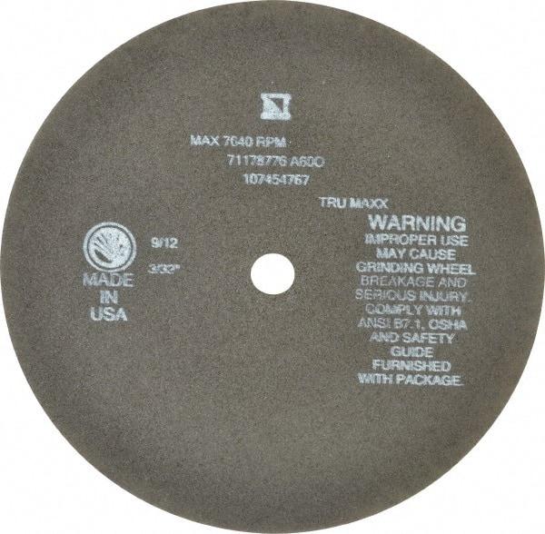 Tru-Maxx - 8" 60 Grit Aluminum Oxide Cutoff Wheel - 3/32" Thick, 5/8" Arbor, 4,536 Max RPM, Use with Stationary Tools - Apex Tool & Supply