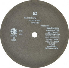 Tru-Maxx - 8" 60 Grit Aluminum Oxide Cutoff Wheel - 3/32" Thick, 5/8" Arbor, 4,536 Max RPM, Use with Stationary Tools - Apex Tool & Supply
