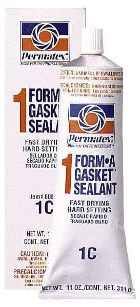Permatex - 11 oz Tube Brown Rosin Gasket Sealant - -65 to 400°F Operating Temp, 24 hr Full Cure Time - Apex Tool & Supply