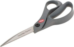 Clauss - 3-1/4" LOC, 8" OAL Titanium Standard Shears - Right Hand, Glass Filled Nylon Offset Handle, For General Purpose Use - Apex Tool & Supply