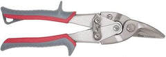 Clauss - 1-3/4" Length of Cut, Left Pattern Aviation Snip - 10-1/4" OAL, Nonslip Spring Assisted Grip Handle, 22 AWG Steel Capacity - Apex Tool & Supply