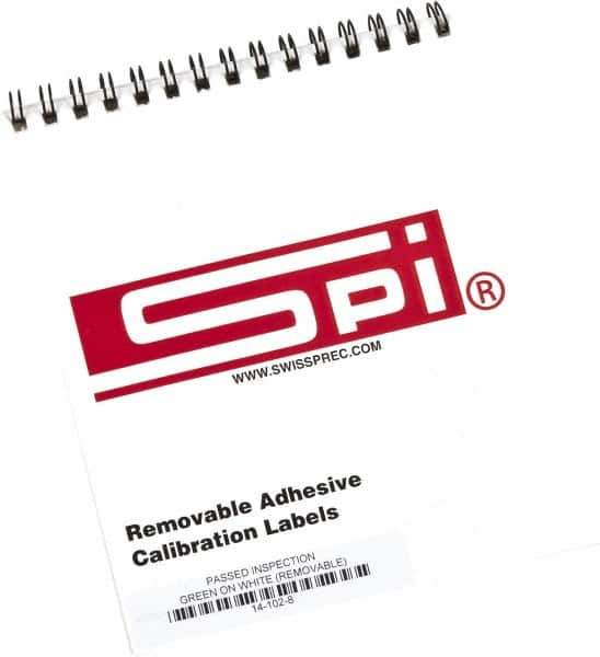 SPI - Inspection Label - Legend: Passed Inspection, English, Green & White, 2" Long x 1/2" High, No Coating - Apex Tool & Supply