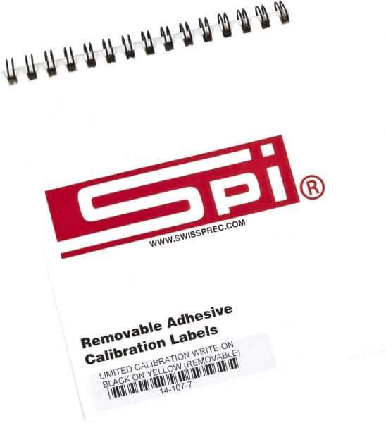 SPI - Inspection Label - Legend: Limited Calibration, English, Black & Yellow, 2" Long x 1/2" High, No Coating - Apex Tool & Supply