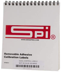 SPI - Inspection Label - Legend: Not In Calibration System, English, Red & White, 2" Long x 1/2" High, No Coating - Apex Tool & Supply