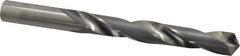 Made in USA - 45/64" 118° Carbide-Tipped Jobber Drill - Bright Finish, Right Hand Cut, Spiral Flute, Tanged Shank, 7-5/8" OAL, Standard Point - Apex Tool & Supply
