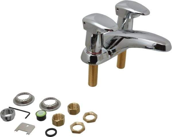 Moen - Knob Metering Handle, Deck Plate Bathroom Faucet - Two Handle, No Drain, Standard Spout - Apex Tool & Supply