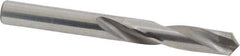 Made in USA - 19/64" 118° Spiral Flute Carbide-Tipped Screw Machine Drill Bit - Bright Finish, Right Hand Cut, 1-5/8" Flute Length, 2-13/16" OAL, Standard Point, Straight Shank - Apex Tool & Supply