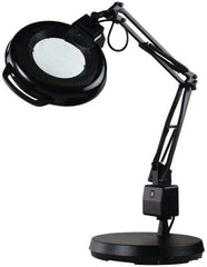 Electrix - 30 Inch, Spring Suspension, Desk Mounted, Fluorescent, Black, Magnifying Task Light - 22 Watt, 1.75x Magnification, 5 Inch Wide - Apex Tool & Supply