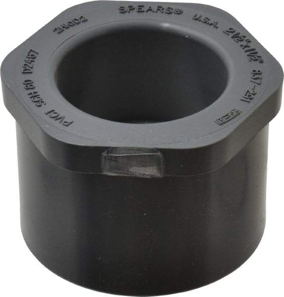 Value Collection - 2-1/2 x 1-1/2" PVC Plastic Pipe Reducer Bushing - Schedule 80, Spig x Soc End Connections - Apex Tool & Supply