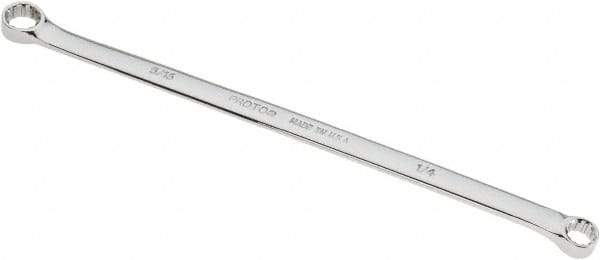Proto - 1/4" x 5/16" 12 Point Spline Box Wrench - Double End, 8-5/8" OAL, Steel, Polished Finish - Apex Tool & Supply