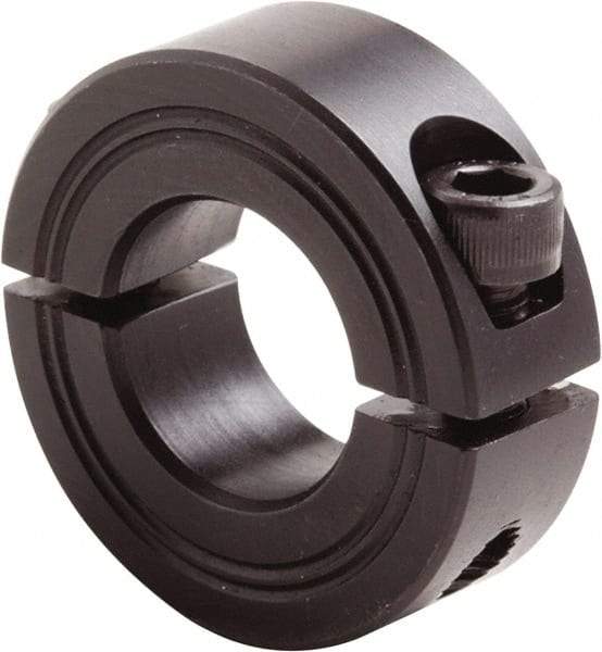 Climax Metal Products - 23mm Bore, Steel, Two Piece Clamp Collar - 1-7/8" Outside Diam - Apex Tool & Supply