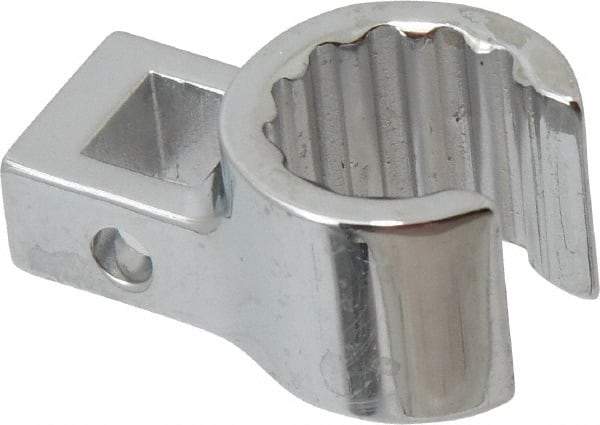 Proto - 5/8" 12 Point 3/8" Drive Chrome Flare Nut Crowfoot Wrench - 63/64" Head Diam x 11/16" Head Thickness, 1-1/2" OAL - Apex Tool & Supply