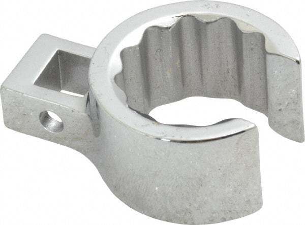 Proto - 15/16" 12 Point 3/8" Drive Chrome Flare Nut Crowfoot Wrench - 1-3/8" Head Diam x 3/4" Head Thickness, 1-1/2" OAL - Apex Tool & Supply