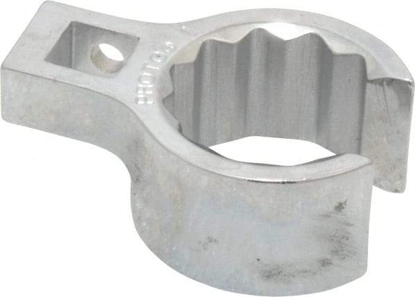 Proto - 1" 12 Point 3/8" Drive Chrome Flare Nut Crowfoot Wrench - 1-29/64" Head Diam x 25/32" Head Thickness, 1" OAL - Apex Tool & Supply