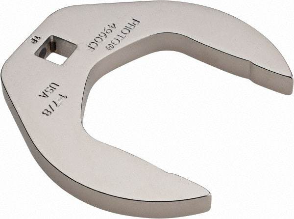Proto - 1-7/8" 3/8" Drive Chrome Open End Crowfoot Wrench - 3.2" Head Diam x 0.38" Head Thickness - Apex Tool & Supply