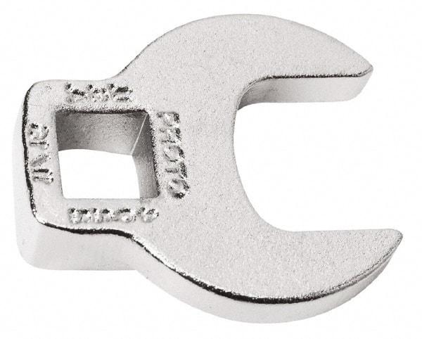Proto - 2-1/8" 3/8" Drive Chrome Open End Crowfoot Wrench - 3.59" Head Diam x 1/2" Head Thickness - Apex Tool & Supply
