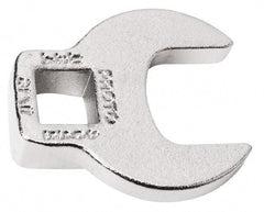 Proto - 2-1/8" 3/8" Drive Chrome Open End Crowfoot Wrench - 3.59" Head Diam x 1/2" Head Thickness - Apex Tool & Supply