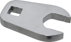 Proto - 15/16" 1/2" Drive Full Polish Chrome Open End Crowfoot Wrench - 1-15/16" Head Diam x 3/8" Head Thickness, 1-31/32" OAL - Apex Tool & Supply