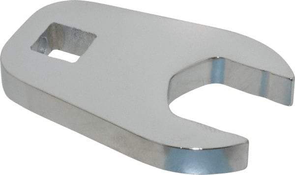 Proto - 1" 1/2" Drive Full Polish Chrome Open End Crowfoot Wrench - 1-15/16" Head Diam x 3/8" Head Thickness, 1-31/32" OAL - Apex Tool & Supply