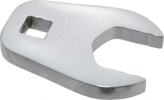 Proto - 1-1/8" 1/2" Drive Full Polish Chrome Open End Crowfoot Wrench - 2-7/32" Head Diam x 3/8" Head Thickness, 2-1/4" OAL - Apex Tool & Supply